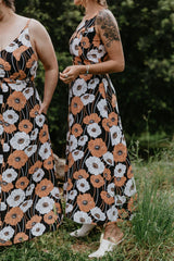 Meadow Dress in Poppy Challis