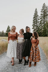 Trices Skirt in Black 2 Tone Striped Cotton