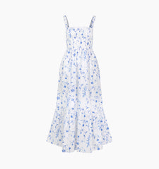 The Anjuli Nap Dress - Blue Botanical