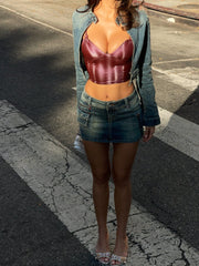 Carlotta Mini Skirt Denim