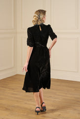 1930s Loretta Bias Dress - Liquorice