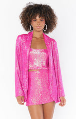 All Night Skort ~ Pink Disco Sequin