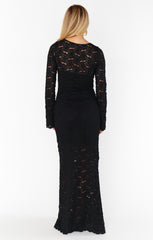 Anjelica Maxi Dress ~ Black Lace