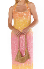 Samba Midi Dress ~ Sundown Ombre Sequins