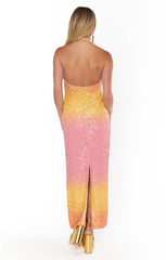 Samba Midi Dress ~ Sundown Ombre Sequins
