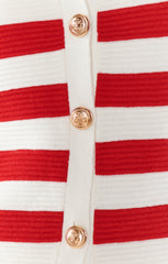 Devin Tank ~ Red Stripe Delight Knit