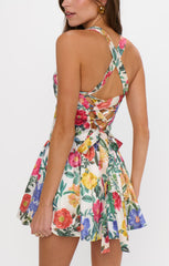 Abigail Mini Dress ~ Charm Peony White Taffeta