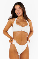 Malta Bottom ~ Ivory Scrunch with Rosettes