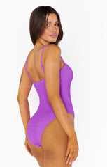 Boca Zip One Piece ~ Ultra Violet Scrunch