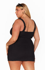 Mary Mini Skirt ~ Black Scrunch
