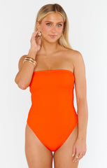 The Tube One Piece ~ Blood Orange Scrunch