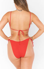 Tides Bottom ~ Red Scrunch