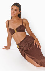 Cyprus Sarong ~ Cinnamon Shimmer with Starfish