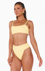 Destin Top ~ Butter Yellow Scrunch