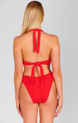 Malta Bottom ~ Hot Tamale Red Scrunch