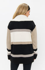Weston Half Zip Pullover ~ Apres Stripe Knit