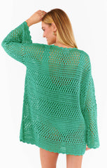 Paula Pullover ~ Sea Green Crochet