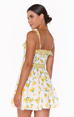 Jolene Mini Dress ~ Limoncello Embroidery