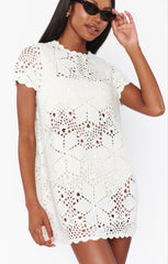 Cleo Coverup ~ Salty Floral Crochet
