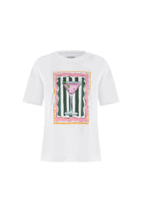 Martini Oversized Graphic T-Shirt White