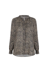 Tasha Animal Print Top Camel