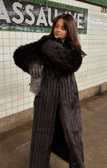 Plaza Coat ~ Black Faux Fur