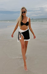 Aruba Top ~ Domino Colorblock Scrunch