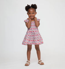 The Tiny Ellie Nap Dress - Diamond Cherries Cherry Red