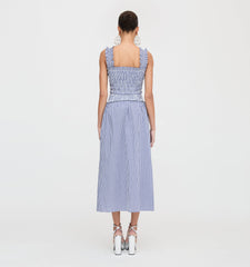 The Azalea Nap Top - Navy Gingham