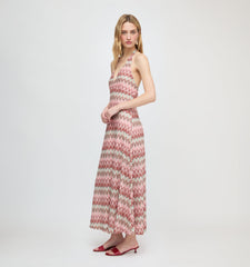 The Bela Dress - Pink Multi Smooth Shimmer Knit