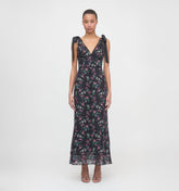 The Cassie Dress - Navy Scallop Bow Chintz
