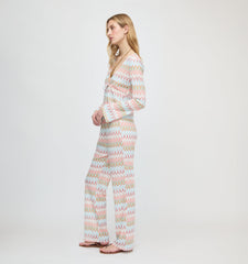 The Delia Top - White Multi Smooth Shimmer Knit