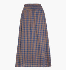 The Delphine Nap Skirt - Brown Spencer Plaid