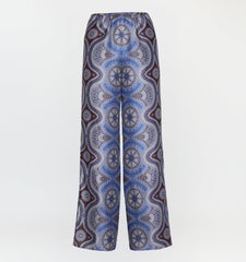 The Taylor Pant - Brown Cobalt Medallion