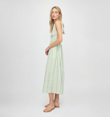 The Cosima Nap Dress - Green Jacquard Stripe
