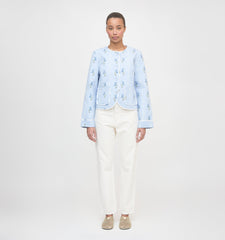 The Cropped Rowan Jacket - Bluebell Waltz