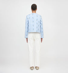 The Cropped Rowan Jacket - Bluebell Waltz