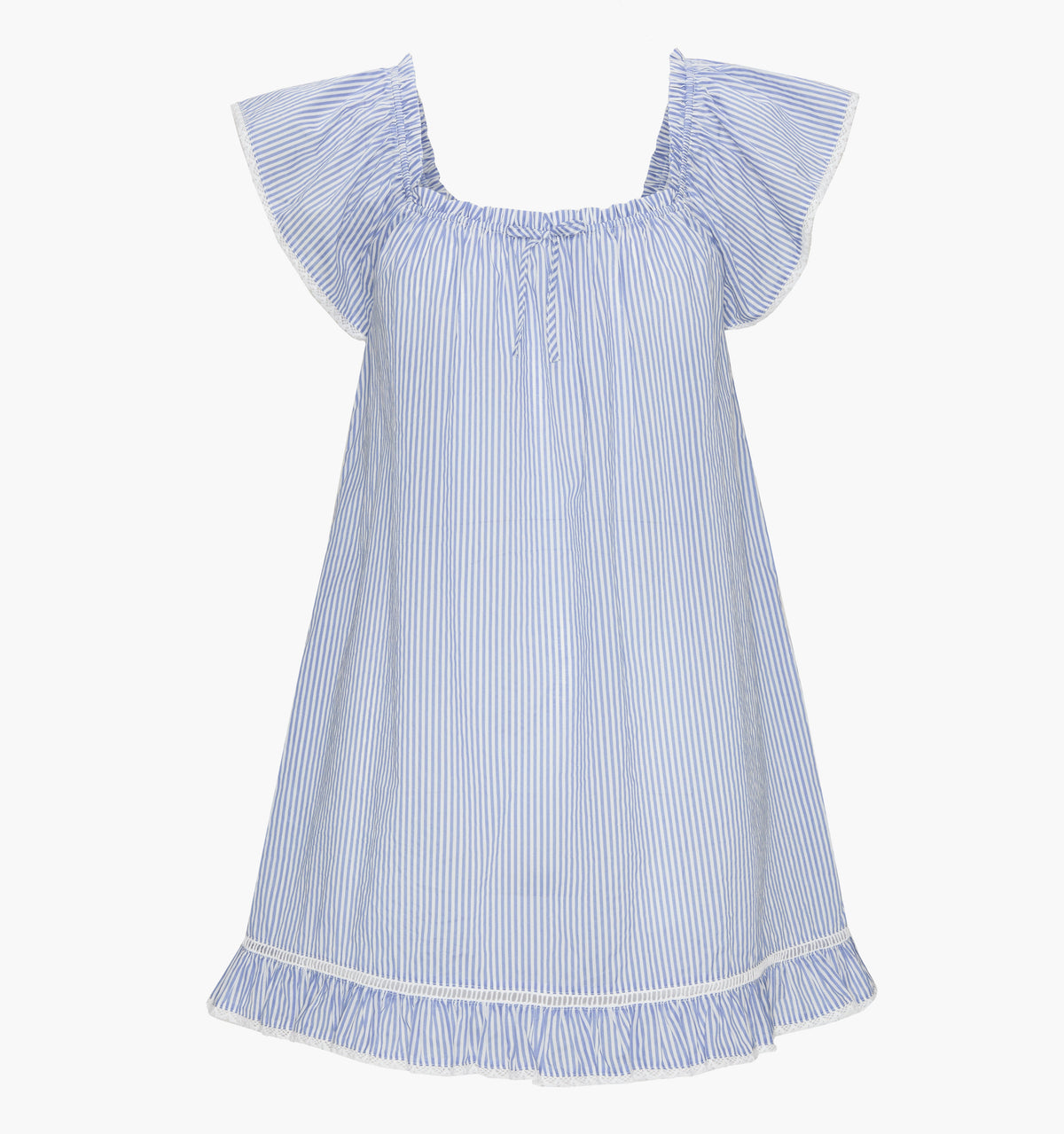 The Lucinda Nightgown - Blue/White Stripe