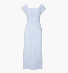 The Madison Dress - Blue/White Stripe