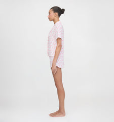 The Paige Pajama Set - Pink Doily Heart
