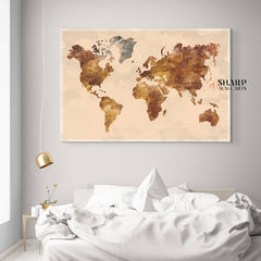 Abstract Large World Map - Travel World Map - SharpWallArts
