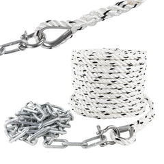 Anchor Rode, 1/2" x 100' Rope with 1/4" x 6' Galvanized Chain - FO4521 - Five Oceans
