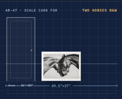 Art 06 – Two Horses Black & White Canvas — Gallery Wrap