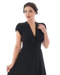 1930s 'Ava' Tea Dress - Ebony