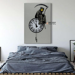 Banksy - Grin Reaper Wall Art Canvas - SharpWallArts