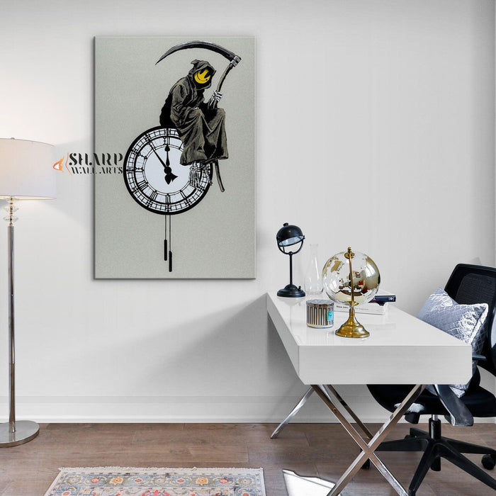 Banksy - Grin Reaper Wall Art Canvas - SharpWallArts
