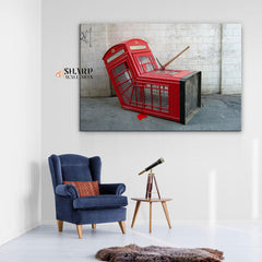 Banksy - Phone Booth London Wall Art Canvas - SharpWallArts
