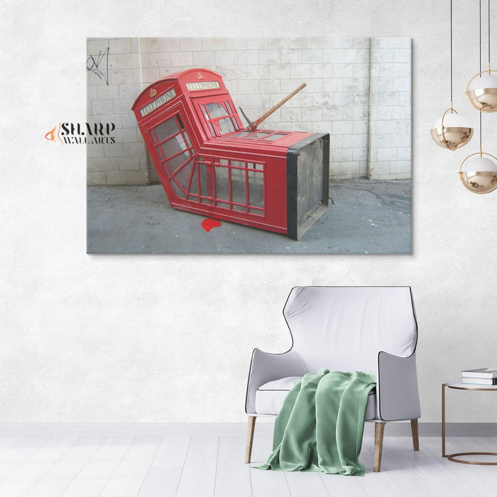 Banksy - Phone Booth London Wall Art Canvas - SharpWallArts
