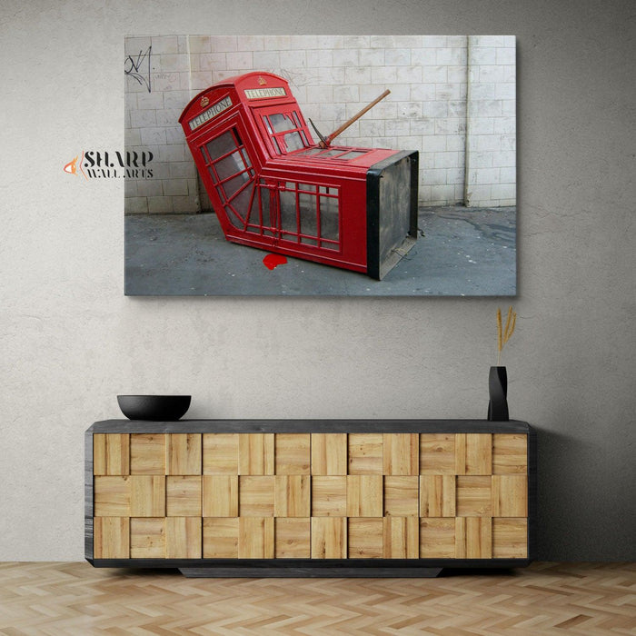 Banksy - Phone Booth London Wall Art Canvas - SharpWallArts