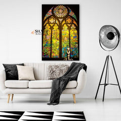 Banksy Church Boy Praying Canvas Wall Art - SharpWallArts